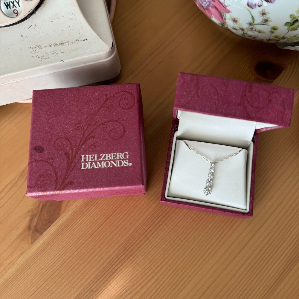 Helzberg Diamonds Necklace - CZ and Sterling Silver (NWOT)